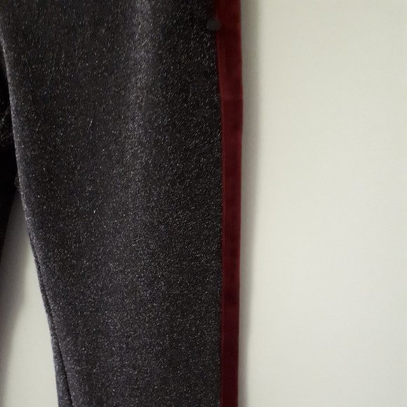 NWT Scotch & Soda black sparkly velvet stripe pants - Picture 13 of 13